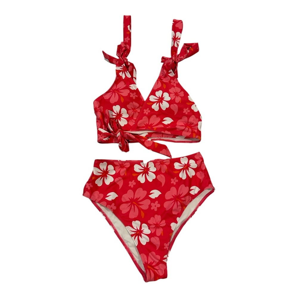 HOT PINK Floral Bikini Set‎ with padding